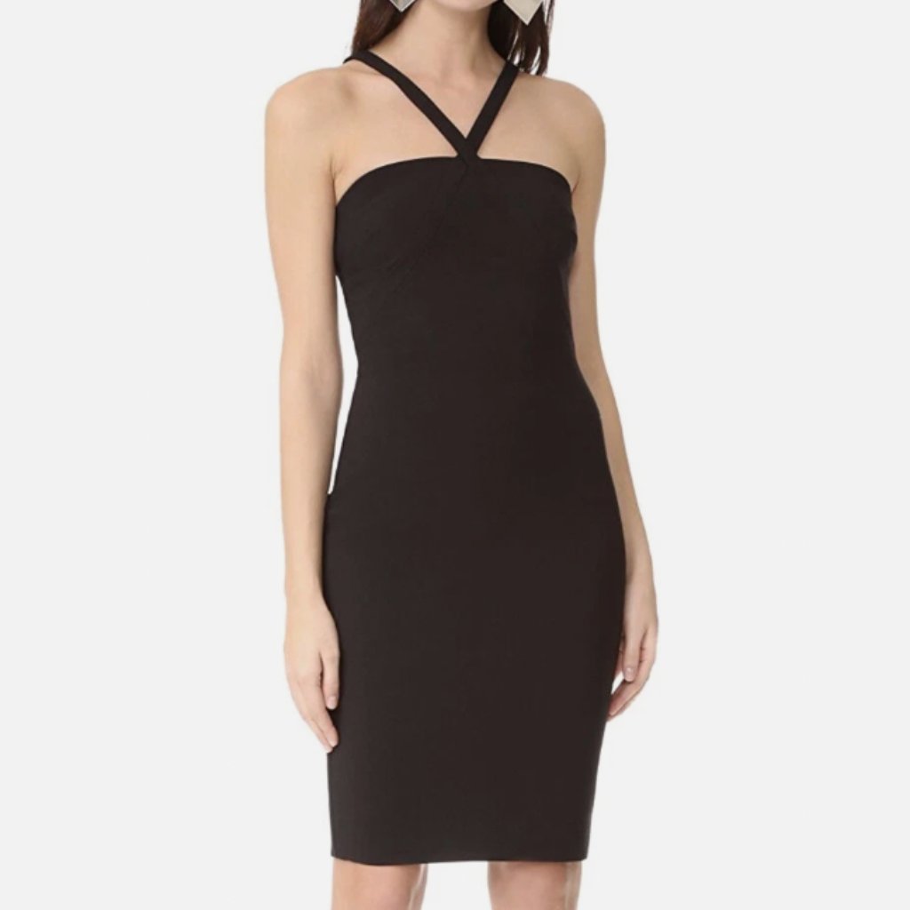 Likely X Revolve Bridgeport Black Strappy Halter Dress Size 2
